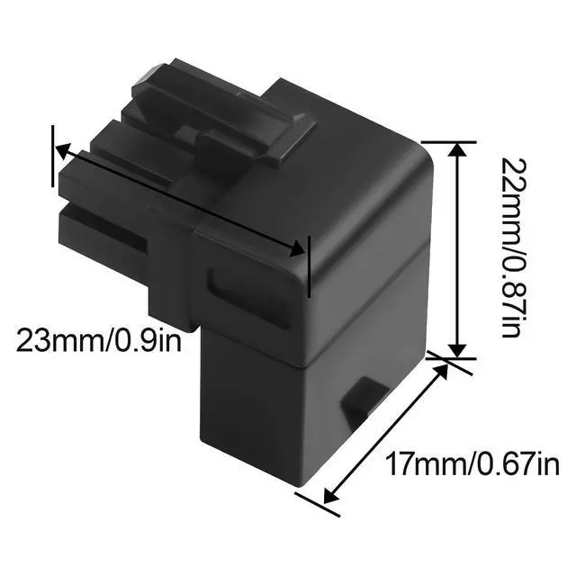 Alt view image 3 of 7 - ATX 8-pin Female to 8-pin Male 90-Degree Angle Type A Connector, Desktop PC Motherboard CPU Power Interface (Internal Clip Moulded Design) Adapter, Outward Conversion(Pack of 2) (2.0 A)