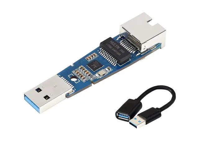 Alt view image 2 of 7 - USB 3.2 Gen 1 to Gigabit Ethernet Converter, USB to Ethernet Adapter with 10/100/1000Mbps Network Standard, RTL8153 Controller, Support Win10/8.1/8/7/Mac/Linux/Android, Driver Free, Plug and Play