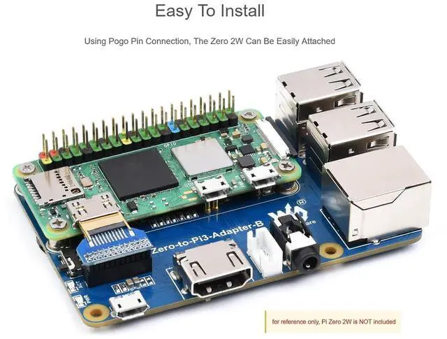Alt view image 6 of 7 - Pi Zero 2 W to Raspberry Pi 3 Model B/B+ Adapter, Alternative for Raspberry Pi 3 Model B/B+, Onboard 4-CH USB Port, 100M Ethernet Port, HDMI Port, USB Audio Headphone Port etc.
