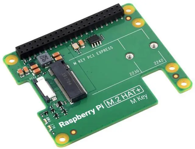 Main image of Official Pi PCIe to M.2 HAT for Raspberry Pi 5, HAT + Standard, Supports NVMe Protocol M.2 Solid State Drive 2230/2242 High-Speed Reading/Writing