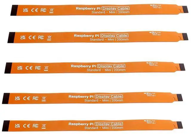 Main image of 5PCS Official Pi DSI Display FPC Flexible Cable Compatible with Raspberry Pi 5, 22Pin to 15Pin, Suitable for RPi 5 Connecting to DSI Display Screen (200mm/20cm/0.65ft Length)