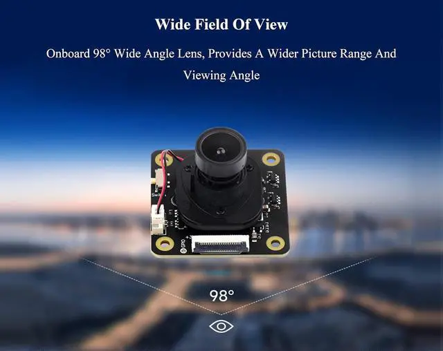 Alt view image 3 of 6 - IMX415-98 IR-Cut 8MP Camera IMX415 Sensor 98° FOV, Suitable for Face Recognition, Road Marking Recognition and License Plate Recognition AI Intelligent Applications, etc.