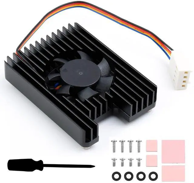 Main image of Dedicated All-in-One 3007 Cooling Fan for Raspberry Pi Compute Module 4 CM4,Speed Adjustable 8000±10% RPM, with Thermal Tapes