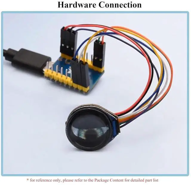 Alt view image 6 of 7 - 0.71inch Round LCD Display Module 160x160 Resolution SPI Interface 65K Colors IPS Panel Using SPI Bus, Compatible with Raspberry Pi Pico/Pi Pico 2/Pico 2 W/ ESP32