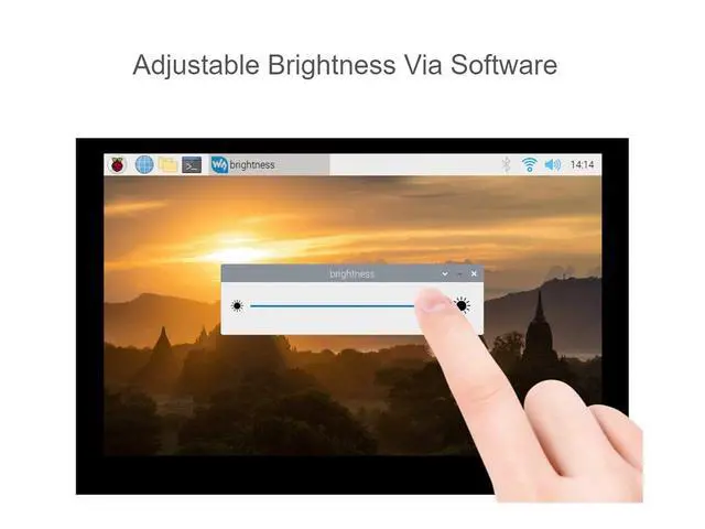 Alt view image 4 of 7 - 5 Inch Touch Screen for Raspberry Pi DSI LCD Screen Monitor 800×480 Display for Raspberry Pi 4B 3B+ 3A+ 3B 2B B+ A+ CM3/3+ Compatible with Raspbian Ubuntu Kali WIN10 IoT RetroPie