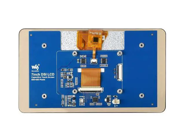 Alt view image 7 of 7 - 7 Inch DSI LCD Touch Screen 800×480 Monitor for Raspberry Pi 4B/3B+/3A+/3B/2B/B+/A+, Capacitive TFT Display Module Tempered Glass, Up to 5 Touch Points, Adjustable Brightness