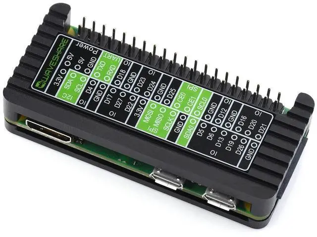 Main image of Aluminum Alloy Case for Raspberry Pi Zero 2 W/Zero W/Zero Series Boards, Comes with Colorful GPIO Label, Built-in HeatSpreader, WiFi Non-Shielding Design