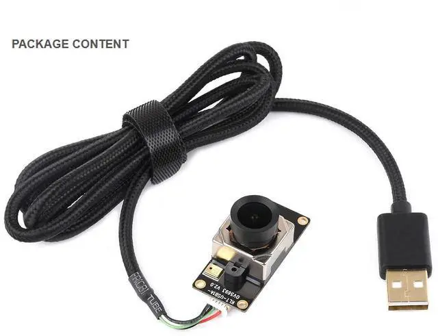 Alt view image 2 of 7 - 5MP USB Camera Module Compatible with Windows PC, Raspberry Pi and Jetson Nano Developer Kit, Fixed-Focus Auto Focusing M12 Camera Module, OV5693 Sensor, 2.1 F, 2.5mm EFL, 135° FOV