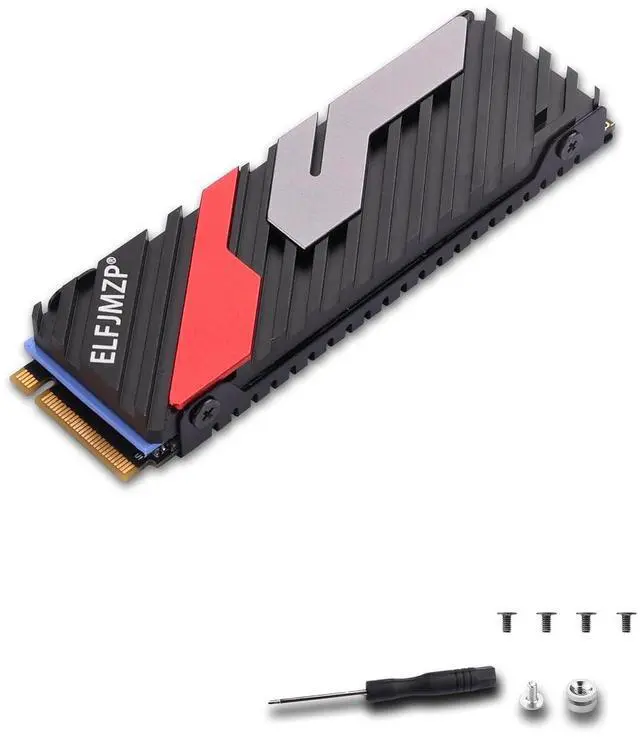 Main image of M.2 SSD 2280 High Performance SSD Cooling Vest for PC/PS5 Adaptable to Mainstream SSD 990 980 970 SN850 SN750 SN570 5307 4cm/2.9in Black