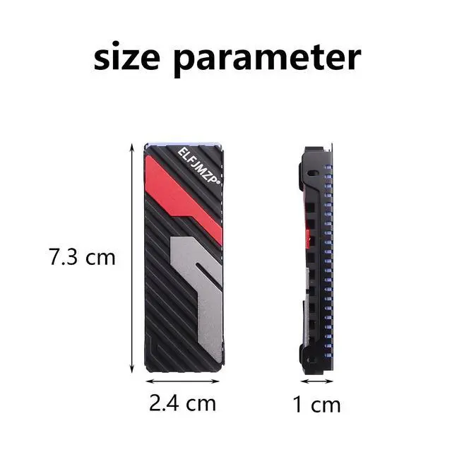 Alt view image 7 of 7 - M.2 SSD 2280 High Performance SSD Cooling Vest for PC/PS5 Adaptable to Mainstream SSD 990 980 970 SN850 SN750 SN570 5307 4cm/2.9in Black