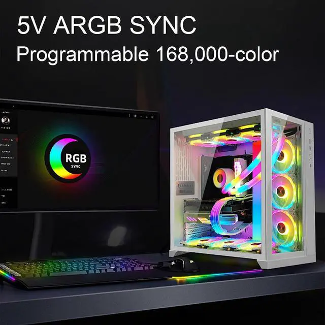Alt view image 7 of 7 - 24 LED ARGB Strip with Magnetic Adhesion, 5V 4PIN Addressable, Black Aluminum + Frosted Light-Diffusing Cover, Attach to PC Case Inside, 550mm Cable & Custom Effects