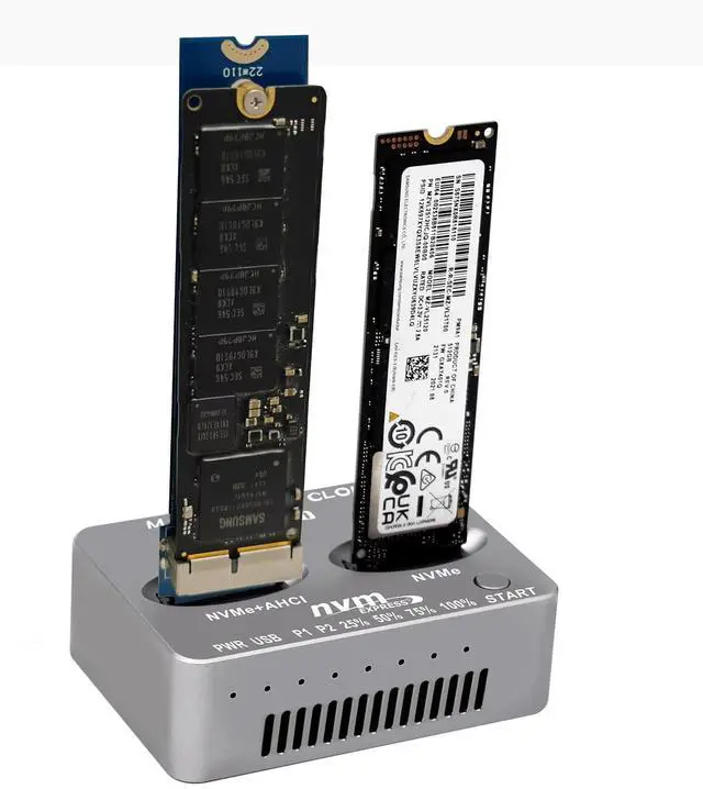 Main image of M2 NVMe Duplicator,USB C nVME Dual-Bay Offline Cloner With 28pin Mac SSD Card, Compatible With MacBook Air Imac (Mid 2013-2016) and PRO(Late 2013 - Mid 2015) SSD Enclosure(Need Extra AC/PD PW)