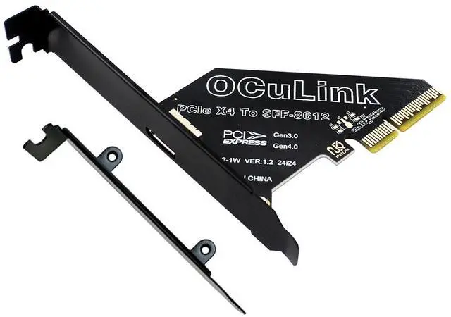 Main image of PCIe 4.0 x4 to Oculink,Oculink SFF-8611 to PCI-e Adapter Card with Low Profile Bracket for eGPU Dock Mimi Pc