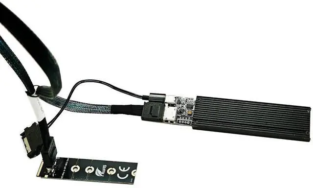Main image of M.2 NVME PCIe 4.0 Extension Cable,NGFF M-Key PCIe SSD Extender Card with OCuLink SFF-8611 PCI-Express 4i Cable 40cms
