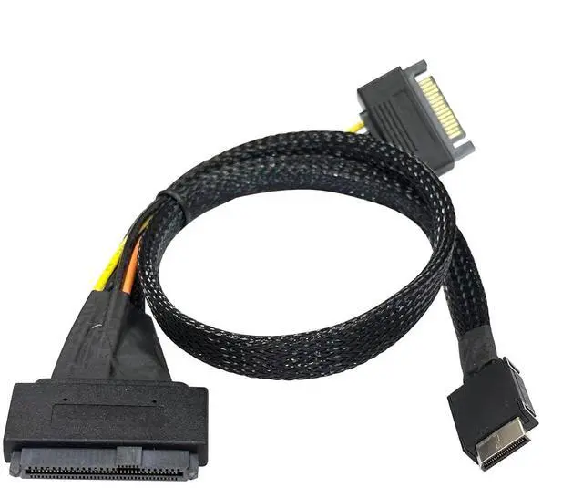 Main image of Oculink to U.2 Adapter Cable, SFF-8611 (4i) to SFF-8639 (U.2) PCIe 4.0 x4 NVMe SSD Cable, for PCIe 4.0/3.0 SSD Hard Drive Enclosure, Server, Workstation (80cm)