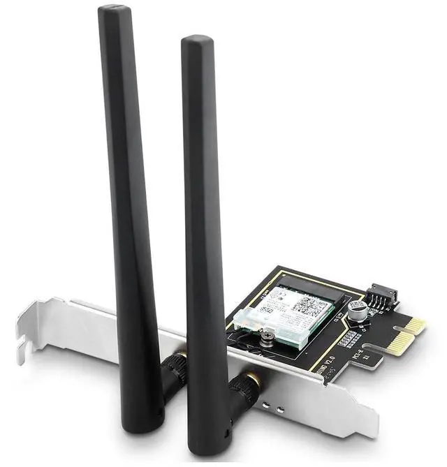 Main image of AX210 WiFi 6E Card for Desktop, PCIe Wireless Network Card with Bluetooth 5.3, AX5400 Tri-Band, OFDMA & MU-MIMO, Ultra-Low Latency, WPA3, Low-Profile Bracket, for Windows 10/11