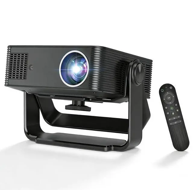 Main image of Native 1080P Mini Projector, Upgraded Electric Focus & Auto Keystone, WiFi 6 Bluetooth 5.2 Portable Projector, 360° Rotatable, High Brightness for Home & Outdoor Movie