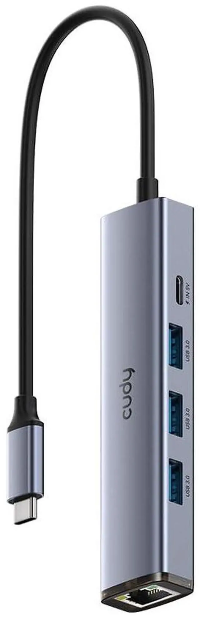 Main image of 5-in-1 USB-C Hub with Gigabit Ethernet RJ45 Port, Multiport Adapter, 3 USB-A 3.2 Gen 1, USB-C Port Receiving 5V2A DC for USB C Connection, UH605