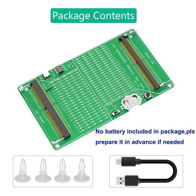 Alt view image 6 of 6 - Laptop DDR4/5 Memory Tester Card, SO DDR4/DDR5 Diagnosis Card, PCB Circuit Test Tool for Laptop DDR4/5 Memory Stick