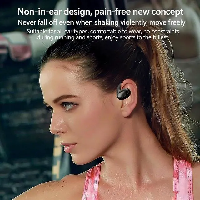 Alt view image 6 of 7 - Running Headphones with Display Screen, Ear-Hook Design, 9D Deep Bass, 16MM Driver, 30-Hour Playtime