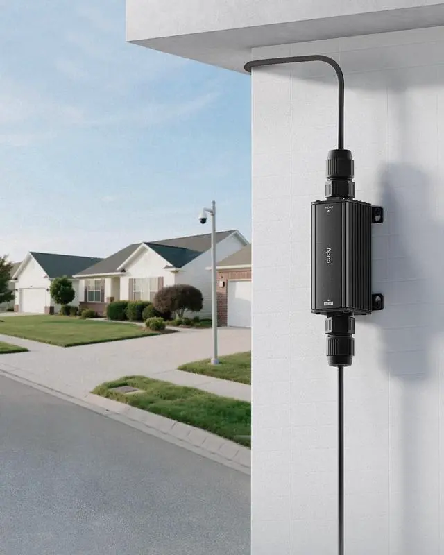 Alt view image 2 of 7 - Gigabit Outdoor Waterproof IP67 PoE+ Extender, 10/100/1000Mbps, POE Repeater/Amplifier, Wall Mount, IEEE 802.3at/802.3af, 1 Channel PoE Repeater for IP Cameras, VoIP Phone, POE15