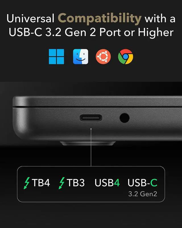 Alt view image 5 of 7 - USB 3.2 Gen 2 Dual 4K 60Hz Display Docking Station, Up to 2 Monitor Display, 10Gbps USB C, 2 HDMI & Display Ports, 1000Mbps RJ45 Port, 100 Watts PD, 150 Watts PSU, DisplayLink, CS700