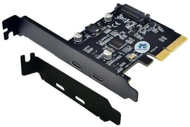 Main image of PCI-E 4X to USB 3.1 Adapter,PCI Express Type C Gen 2 (10 Gbps) 2-Port Expansion Card with Asmedia Chipset ASM3142 (Dual Type C)