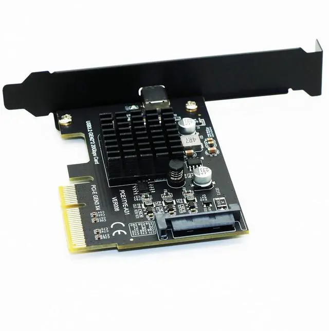 Alt view image 5 of 5 - PCIe 4X USB 3.2 Gen2x2 (20 Gbps) Adapter Card,USB Type-C PCI Express Gen3 x4 Lane Host Card(Controller Chipset ASM3242)