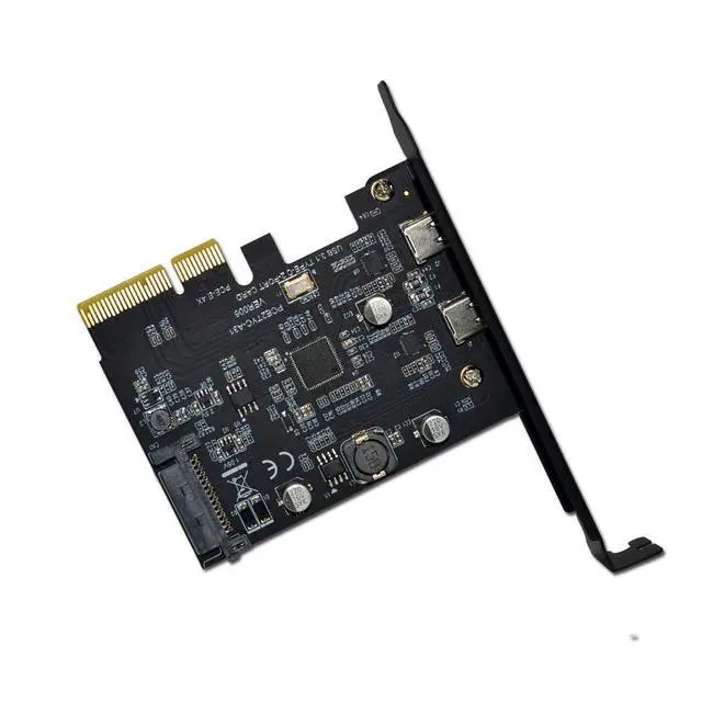 Alt view image 3 of 4 - PCI-E 4X to USB 3.1 Adapter,PCI Express Type C Gen 2 (10 Gbps) 2-Port Expansion Card with Asmedia Chipset ASM3142 (Dual Type C)