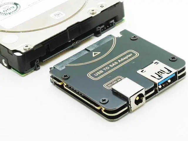 Alt view image 4 of 5 - SAS to USB 3.0 Adapter Card, USB 3.0 Type A SAS SATA Hard Drive Enclosure Reader for 2.5 3.5 Inch HDD SSD