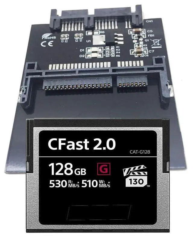 Alt view image 2 of 3 - Cfast Card to Micro SATA Adapter Card