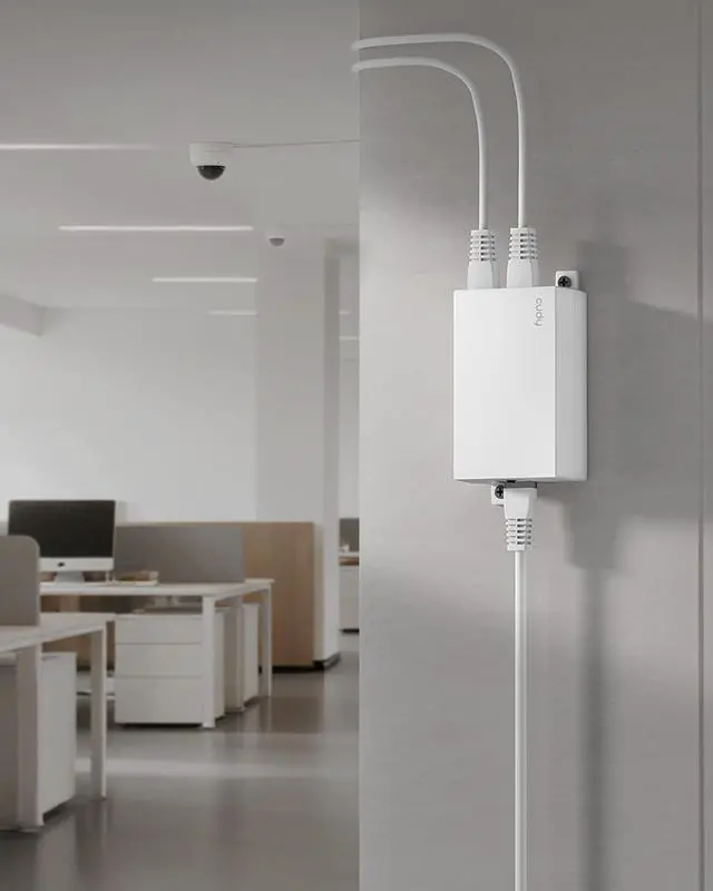 Alt view image 7 of 7 - POE20 PoE++ Extender - 2-Channel Gigabit PoE++ Ethernet Extender, 802.3bt/at/af, Split PoE to 2×30W Outputs, Up to 100 m High-Speed & 250 m Long-Range, Wall-Mount