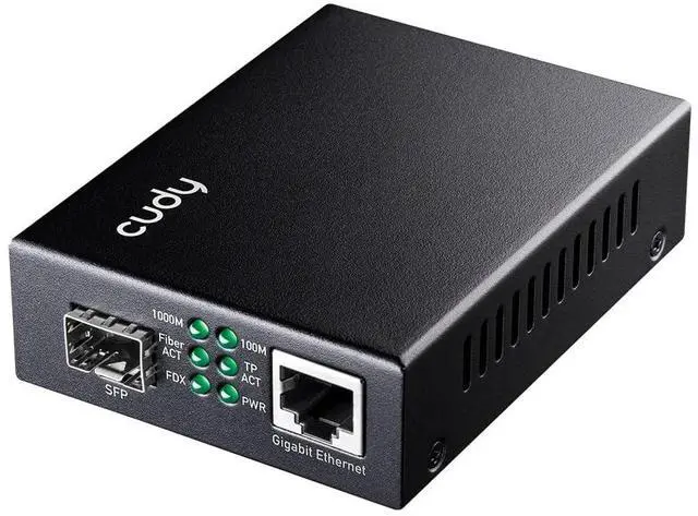 Main image of MC220 Gigabit SFP to RJ45 Fiber Media Converter, Fiber to Ethernet Converter, Plug and Play, Metal Casing, Versatile Compatibility, Auto-Negotiation