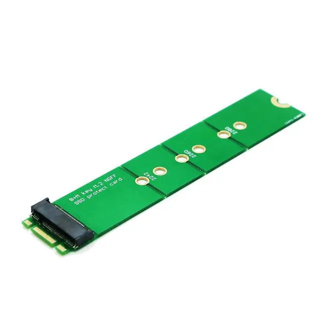 Alt view image 2 of 4 - NGFF SATA 2242 to 2280 Extension Card or M.2 NVME PCIe M-Key 2242 PCIe 4X SSD as B+M Key PCIe 2X 2280 Adapter Card