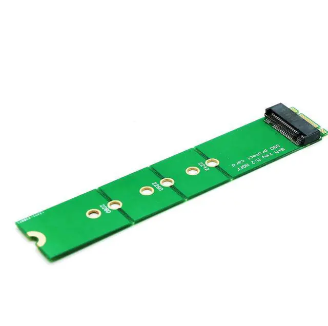 Alt view image 3 of 4 - NGFF SATA 2242 to 2280 Extension Card or M.2 NVME PCIe M-Key 2242 PCIe 4X SSD as B+M Key PCIe 2X 2280 Adapter Card