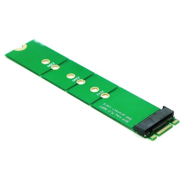 Alt view image 4 of 4 - NGFF SATA 2242 to 2280 Extension Card or M.2 NVME PCIe M-Key 2242 PCIe 4X SSD as B+M Key PCIe 2X 2280 Adapter Card