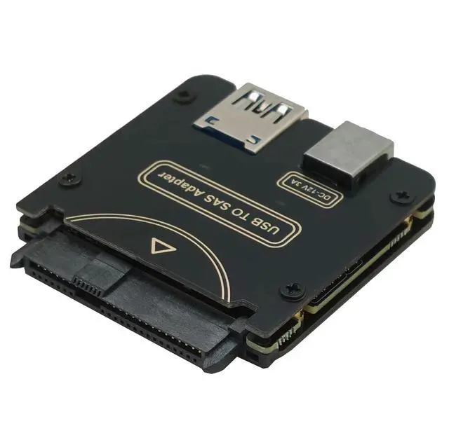 Alt view image 3 of 5 - SAS to USB 3.0 Adapter Card, USB 3.0 Type A SAS SATA Hard Drive Enclosure Reader for 2.5 3.5 Inch HDD SSD