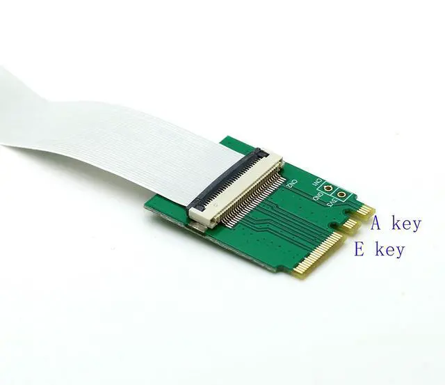 Alt view image 3 of 3 - PCI-E Express X1/UB to M.2 A/E Key Adapter Card with FPC Cable