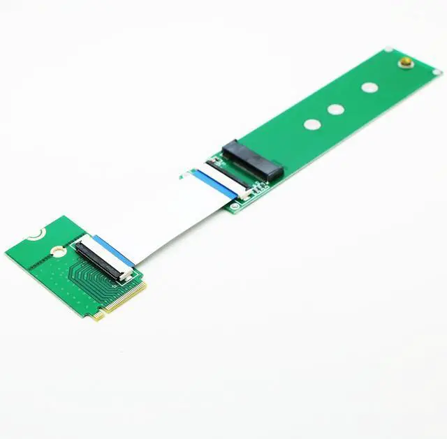 Alt view image 2 of 3 - M.2 NVME 2230 to 2280 Extender,NGFF M-Key PCIe SSD 2242 to 2280 Extention Card with Anti-electromagnetic Foiled Cable 10CMS