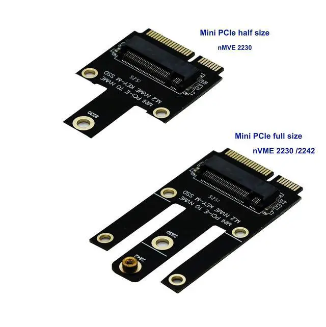 Alt view image 5 of 5 - M.2 (NGFF) 2230/2242 NVME SSD to Mini PCIe Port Card (Only Provide PCIe 1X Lane),Compatible with DELL Inspiron One 2205