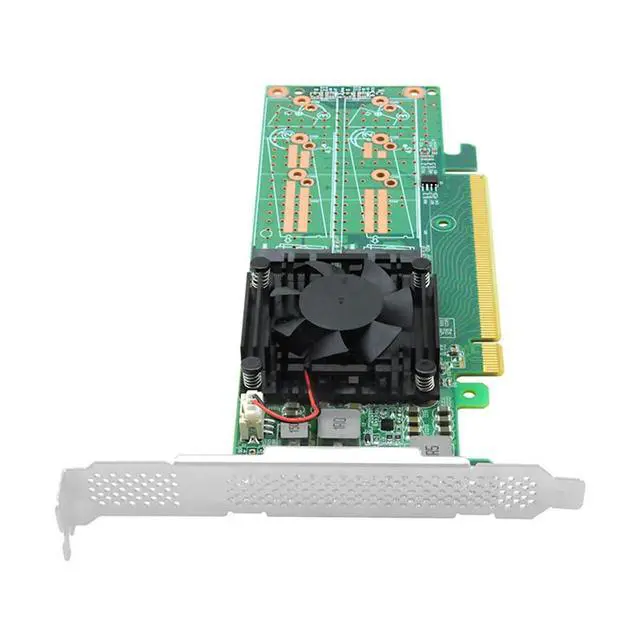 Alt view image 3 of 5 - PCI Express x16 to Quad M.2 NVMe SSD Switch Adapter