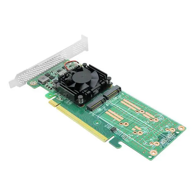 Alt view image 2 of 5 - PCI Express x16 to Quad M.2 NVMe SSD Switch Adapter