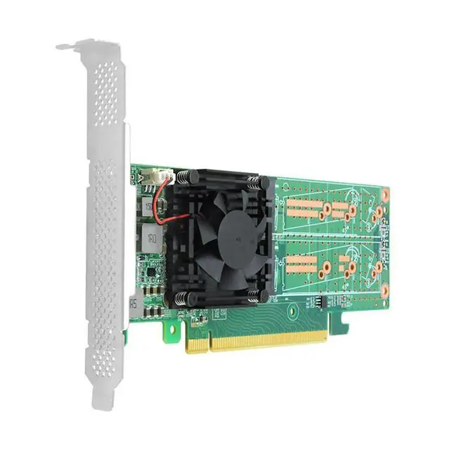 Alt view image 4 of 5 - PCI Express x16 to Quad M.2 NVMe SSD Switch Adapter