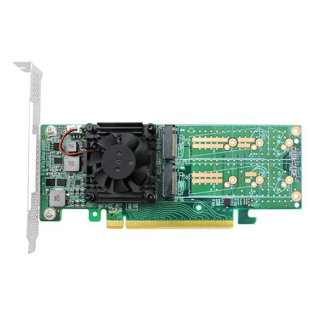 Alt view image 5 of 5 - PCI Express x16 to Quad M.2 NVMe SSD Switch Adapter