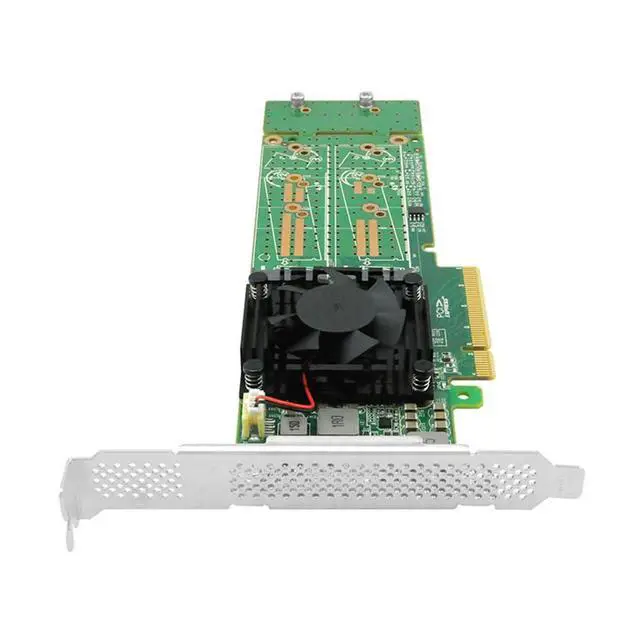 Alt view image 2 of 5 - PCI Express x 8 to Quad M.2 NVMe SSD Switch Adapter