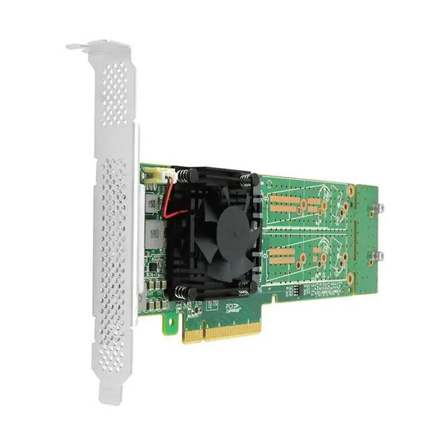 Alt view image 3 of 5 - PCI Express x 8 to Quad M.2 NVMe SSD Switch Adapter