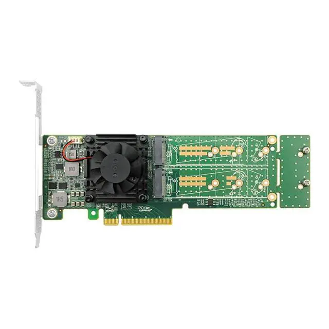 Alt view image 5 of 5 - PCI Express x 8 to Quad M.2 NVMe SSD Switch Adapter