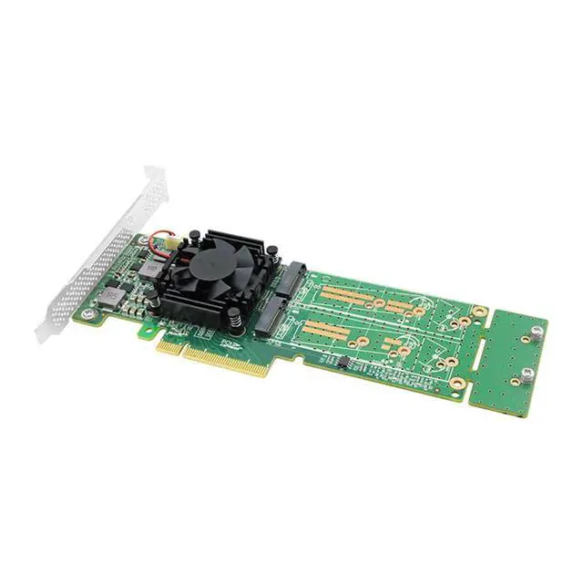 Alt view image 4 of 5 - PCI Express x 8 to Quad M.2 NVMe SSD Switch Adapter