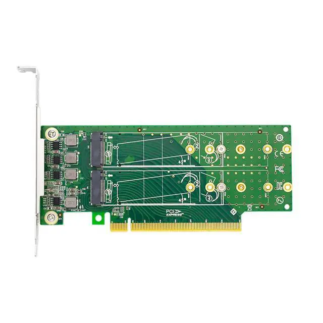 Alt view image 2 of 4 - PCIe 3.0 x16 to 4 Port M.2 NVMe SSD Adapter