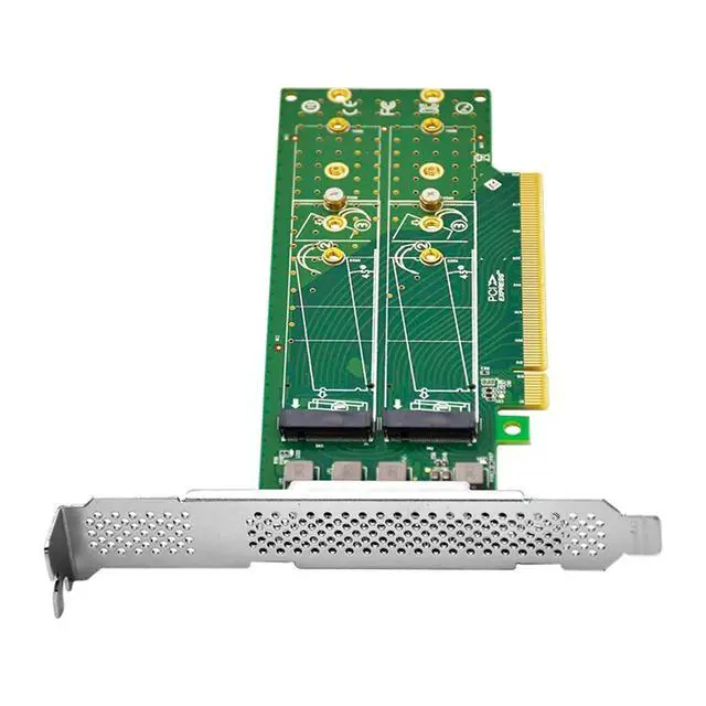 Alt view image 3 of 4 - PCIe 3.0 x16 to 4 Port M.2 NVMe SSD Adapter